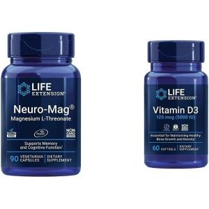 image:imageLife Extension Neuromag Magnesium Lthreonate and Vitamin D3 Supplement Bundle for Brain Bone and Immune Health2 Piece Set