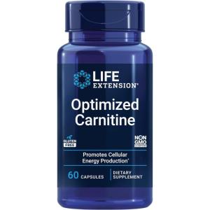 image:imageLife Extension Optimized Carnitine Three Forms of Lcarnitine Promotes Heart amp Brain Health Gluten Free NonGMO Vegetarian 60 Capsules