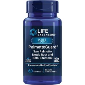 image:imageLife Extension PalmettoGuard Saw Palmetto Nettle Root and BetaSitosterol Supports Healthy Prostate Function amp Hormone Metabolism 160 mg of Saw Palmetto for Men GlutenFree NonGMO 60 softgels