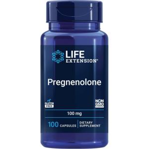 image:imageLife Extension Pregnenolone  Hormone Balance Supplement for Healthy Hormone Levels 100 mg  Hormone Balance Memory Focus Cognitive Health  GlutenFree NonGMO 100 Capsules100 Count Pack of 1