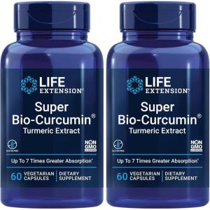 image:imageLife Extension Super BioCurcumin Turmeric Extract  HighlyAbsorbable Curcumin for WholeBody Health Support  GlutenFree NonGMO Vegetarian  60 Vegetarian Capsules60 Count Pack of 2