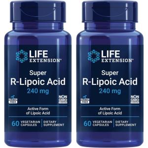 image:imageLife Extension Super RLipoic Acid  Healthy Aging oxidative Stress Defense  with 240 mg of Active RForm of RLipoic Acid  GlutenFree  NonGMO  Vegetarian  60 Capsules60 Count Pack of 2