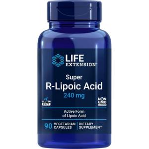 image:imageLife Extension Super RLipoic Acid  Healthy Aging oxidative Stress Defense  with 240 mg of Active RForm of RLipoic Acid  GlutenFree  NonGMO  Vegetarian  60 Capsules90 Count Pack of 1