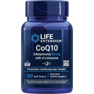 image:imageLife Extension SuperAbsorbable CoQ10 Ubiquinone with dLimonene Heart Health Supplement relieves General Fatigue oxidative Stress Defense 50 mg NonGMO GlutenFree 60 softgels60 Count Pack of 1