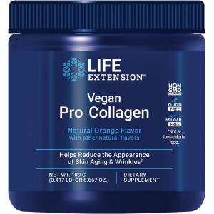 image:imageLife Extension Vegan Pro Collagen Collagen Builder Support Skin Health Type I Collagen Amino acids gotu kola Vitamin C GlutenFree NonGMO Vegan 30 Servings