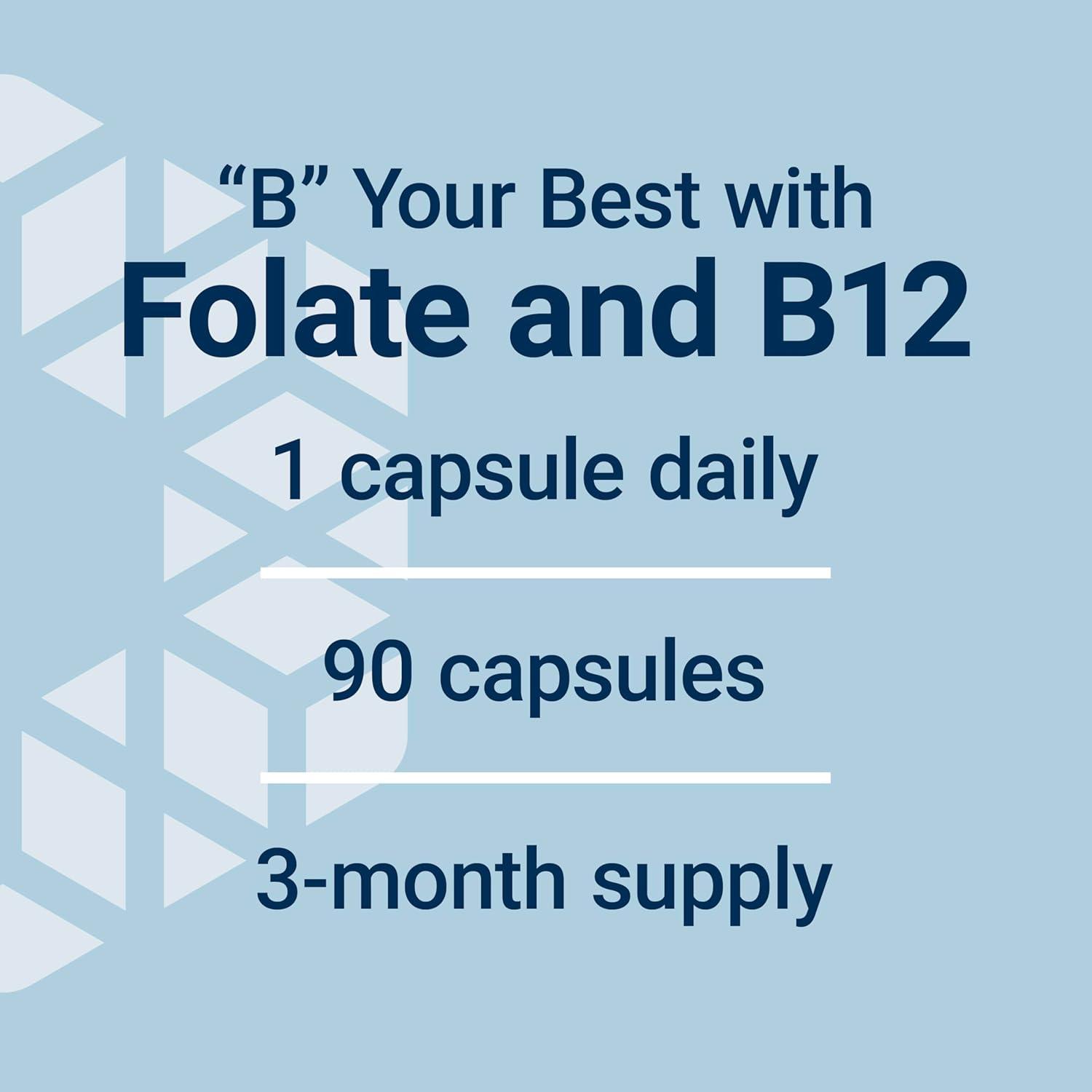 image:imageLife Extension BioActive Folate amp Vitamin B12 Promotes Heart Brain amp GI Tract Health NonGMO GlutenFree Vegetarian 90 Capsules90 Count Pack of 2