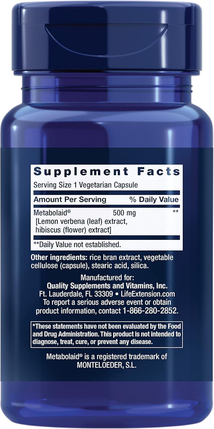image:imageLife Extension Body Trim and Appetite Control Lemon Verbena Hibiscus Healthy Weight Promotes Satiety Weight Management Gluten Free NonGMO 1Daily Vegetarian 30 Capsules