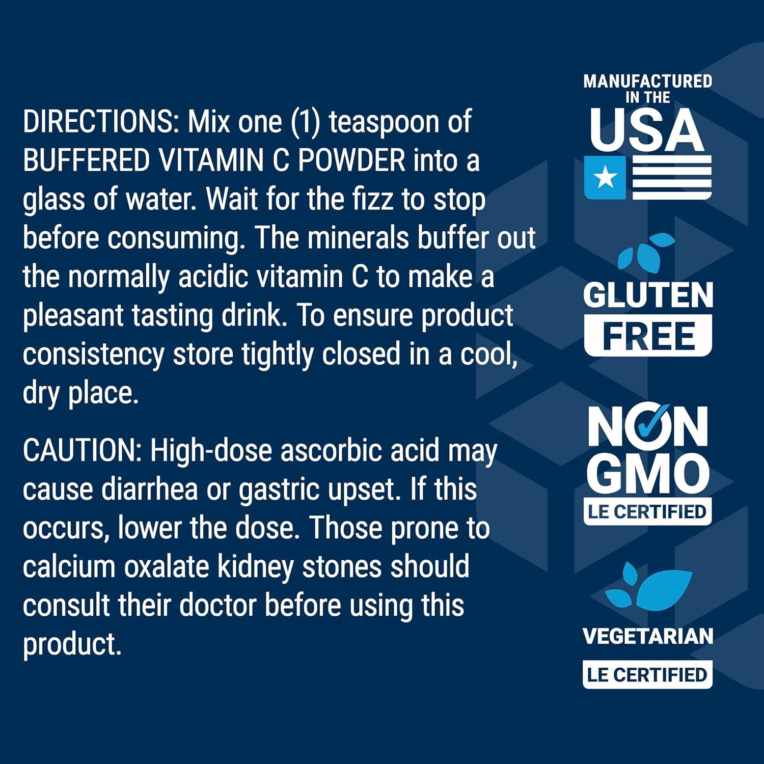 image:imageLife Extension Buffered Vitamin C Powder buffering minerals calcium magnesium potassium amp zinc for sensitive stomachs gluten free nonGMO vegetarian 454 grams about 84 servingsStandard Packaging