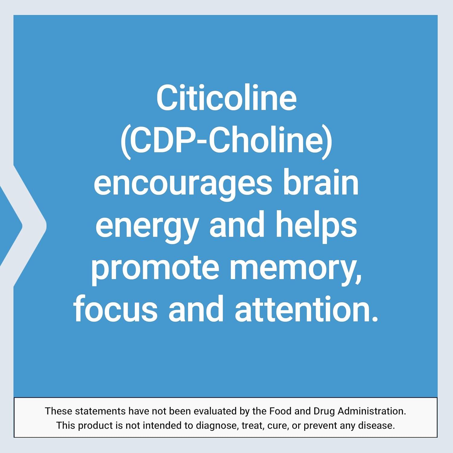 image:imageLife Extension Citicoline CDPCholine Citicoline Supplement for Brain amp Cognitive Health Focus Attention Memory Function NonGMO Gluten Free Vegetarian 60 Capsules