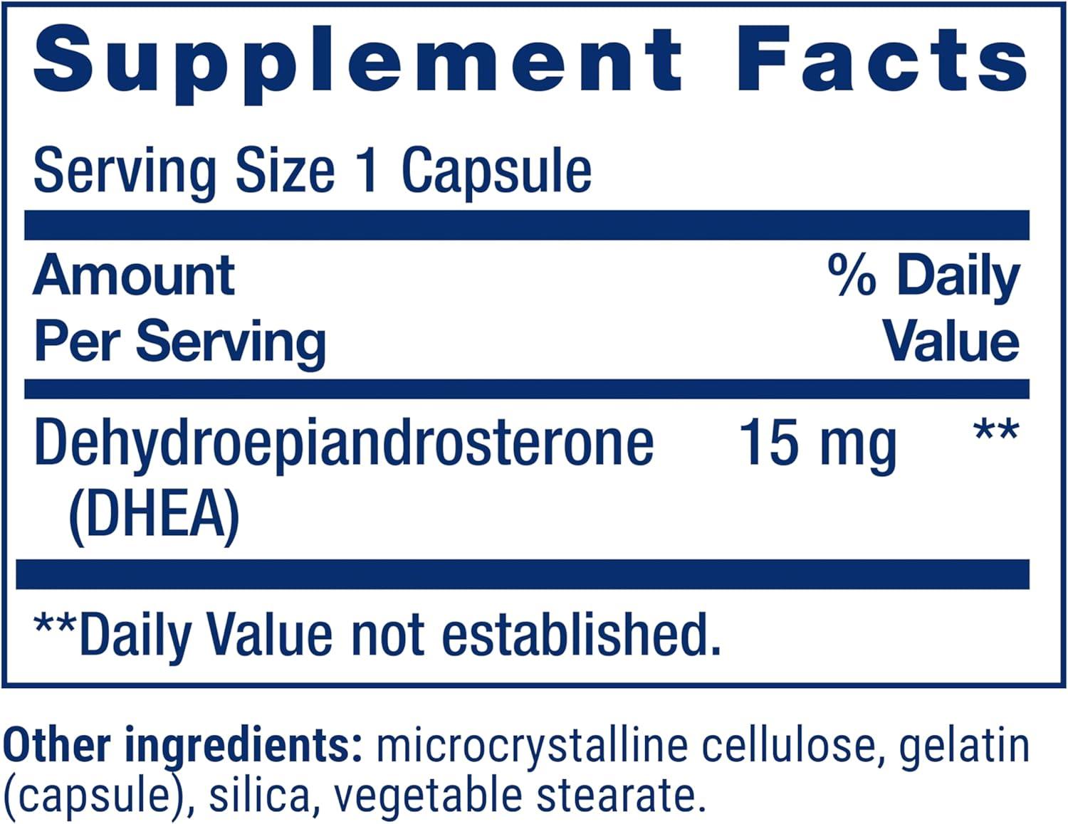 image:imageLife Extension DHEA 15 mg Hormone Balance Supplement Memory Muscle Mass and Bone Density Support Healthy Sex Drive GlutenFree NonGMO 100 Capsules100 Count Pack of 1