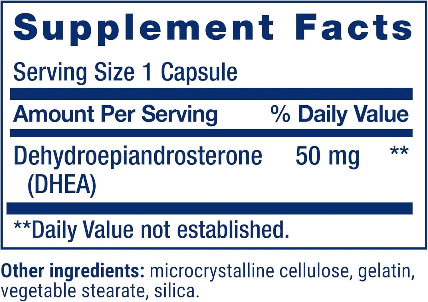 image:imageLife Extension DHEA 50 mg Hormone Balance Supplement Memory Muscle Mass and Bone Density Support Healthy Sex Drive GlutenFree NonGMO 60 Capsules60 Count Pack of 2