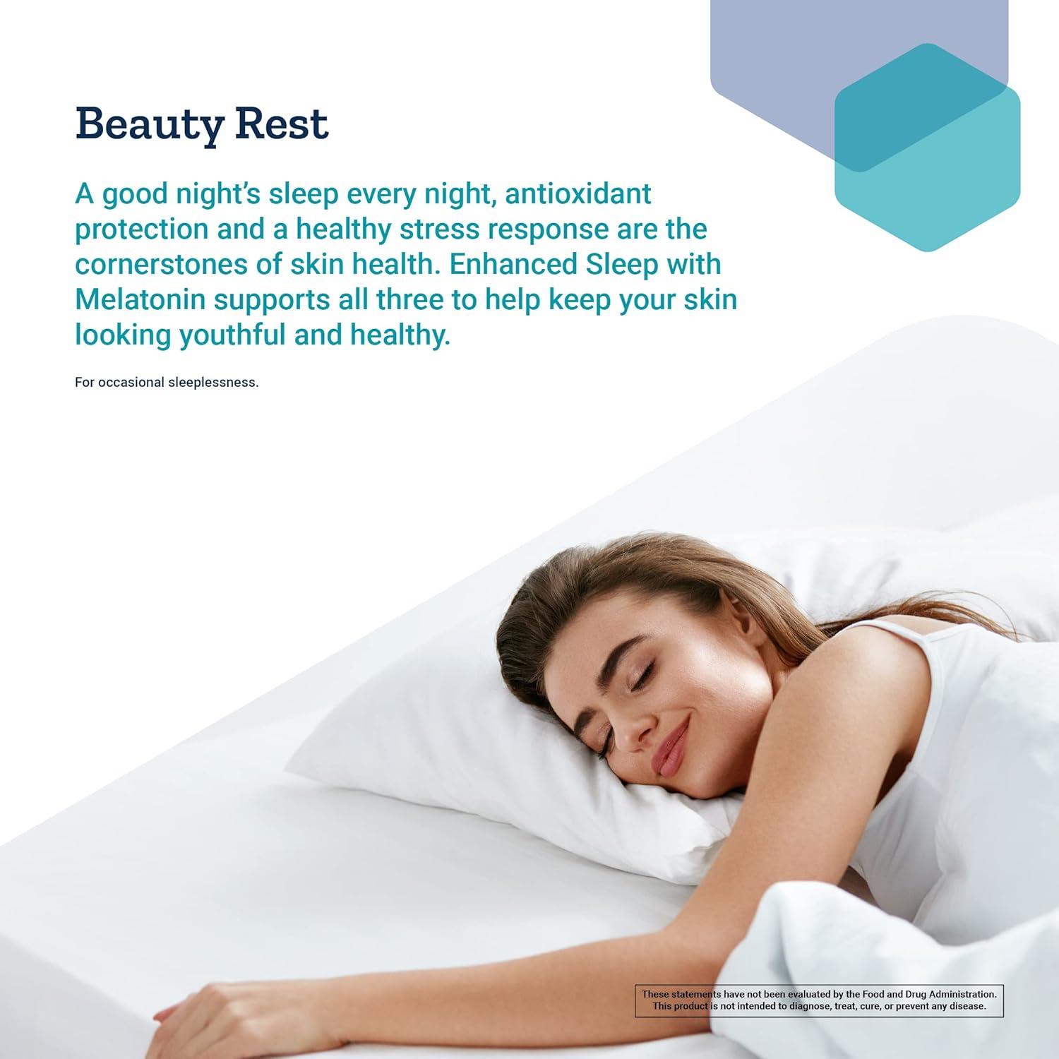 image:imageLife Extension Enhanced Sleep with Melatonin Melatonin Sleep Supplement for Restful Sleep and Healthy Skin amp More GlutenFree NonGMO Vegetarian 30 Capsules