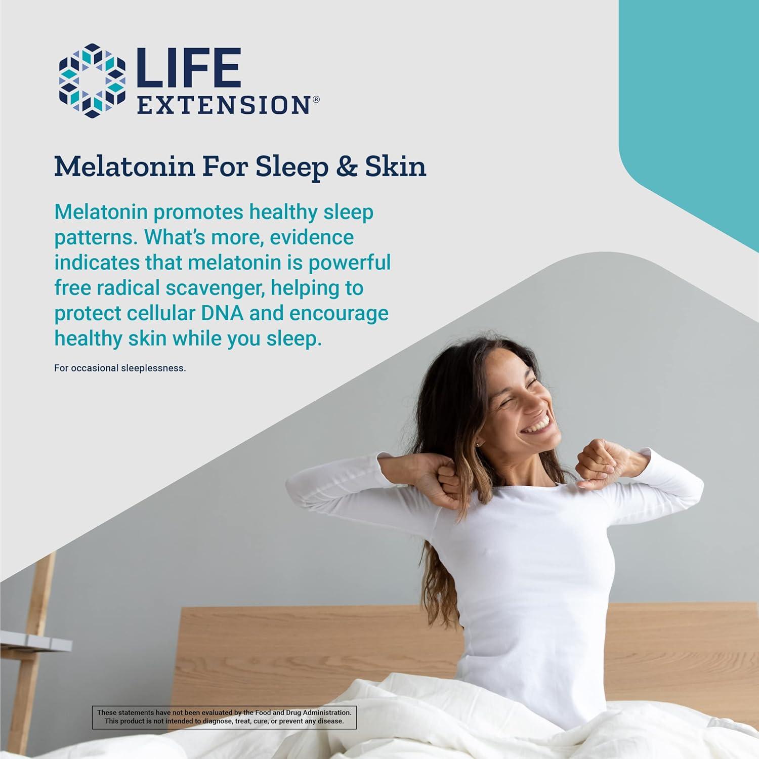 image:imageLife Extension Enhanced Sleep with Melatonin Melatonin Sleep Supplement for Restful Sleep and Healthy Skin amp More GlutenFree NonGMO Vegetarian 30 Capsules