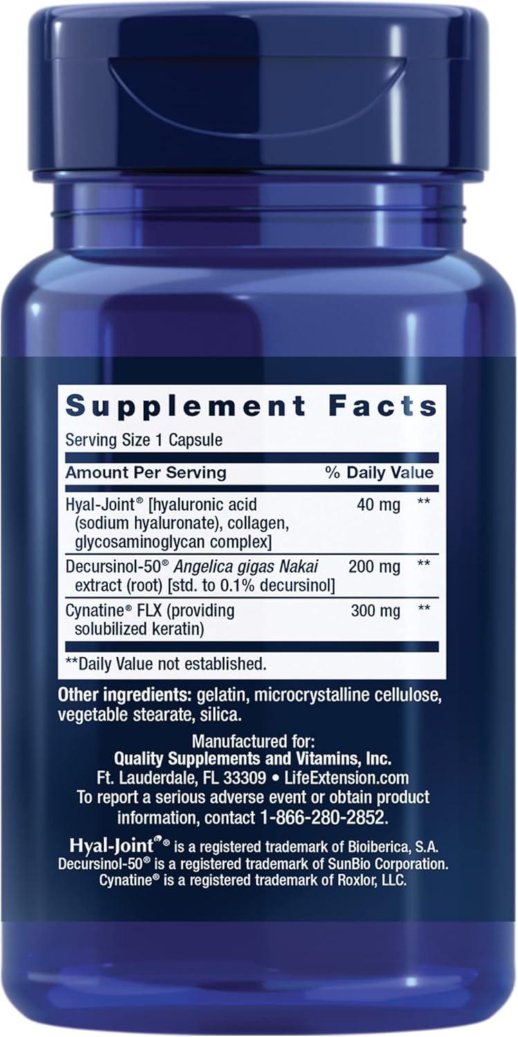 image:imageLife Extension FastActing Joint Formula Keratin Korean Angelica hyaluronic Acid Joint discomfort Relief NonGMO GlutenFree 30 Capsules