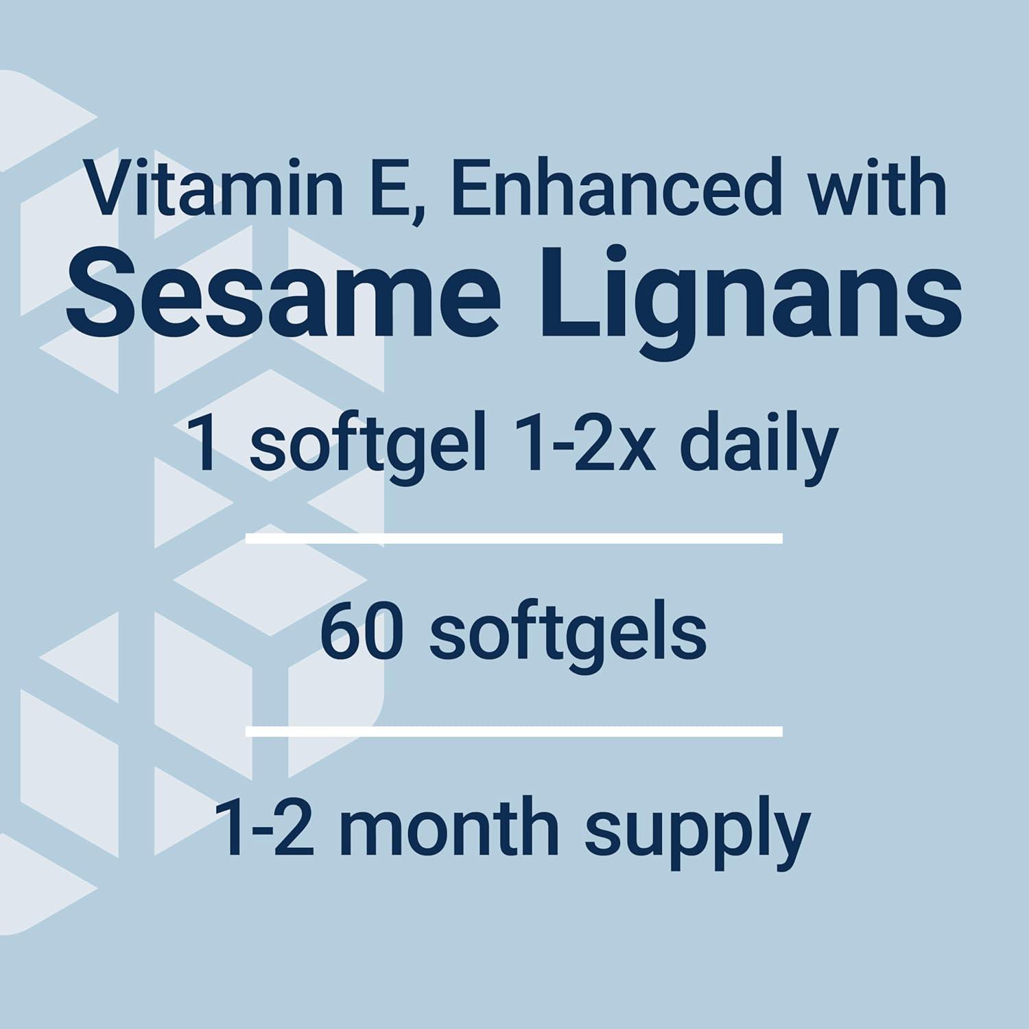 image:imageLife Extension Gamma E Mixed Tocopherols Healthy Aging Vitamin E Supplement Enhanced with Sesame lignans GlutenFree NonGMO 60 softgels
