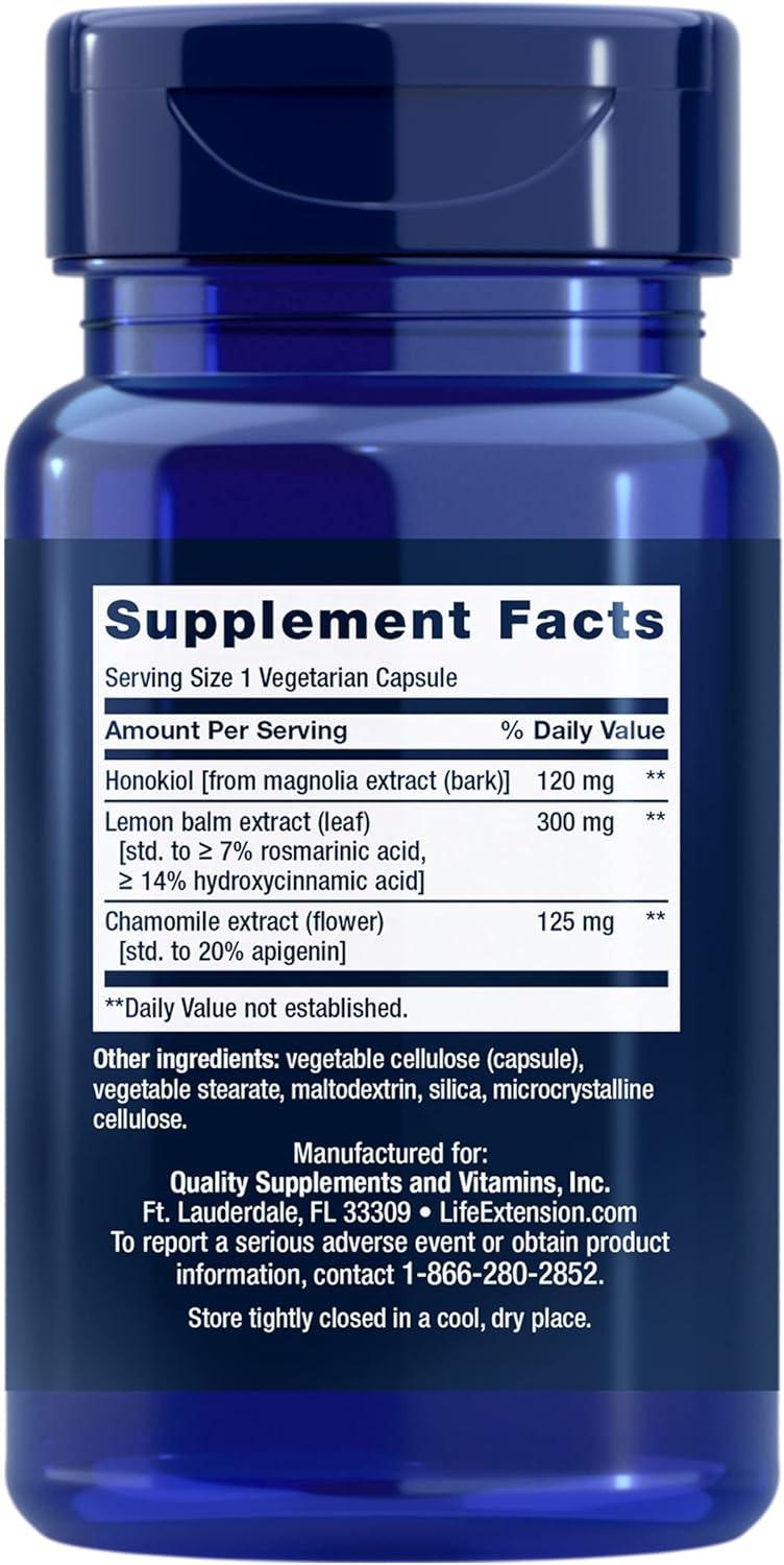 image:imageLife Extension Herbal Sleep PM Lemon Balm honokiol Magnolia bark Chamomile Promotes Healthy Sleep HormoneFree melatoninFree Gluten Free NonGMO Vegetarian 30 Capsules