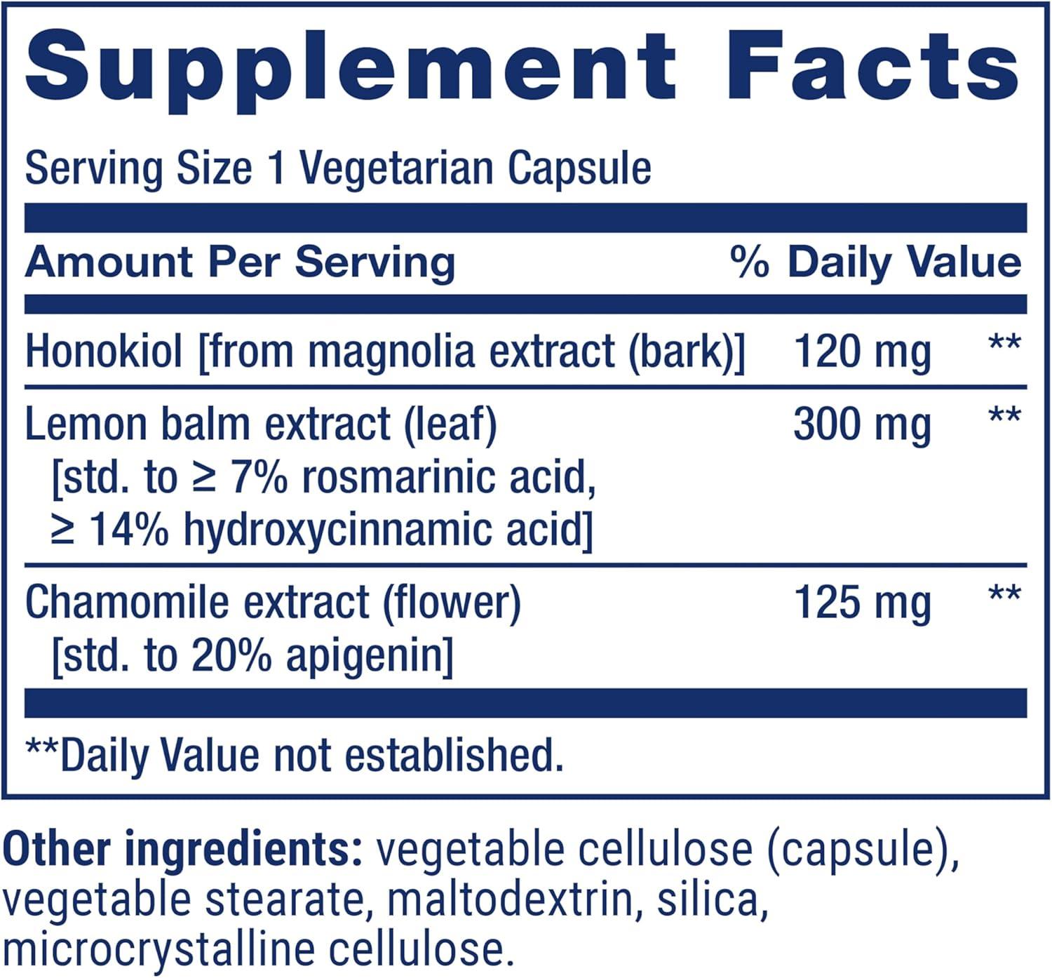 image:imageLife Extension Herbal Sleep PM Lemon Balm honokiol Magnolia bark Chamomile Promotes Healthy Sleep HormoneFree melatoninFree Gluten Free NonGMO Vegetarian 30 Capsules
