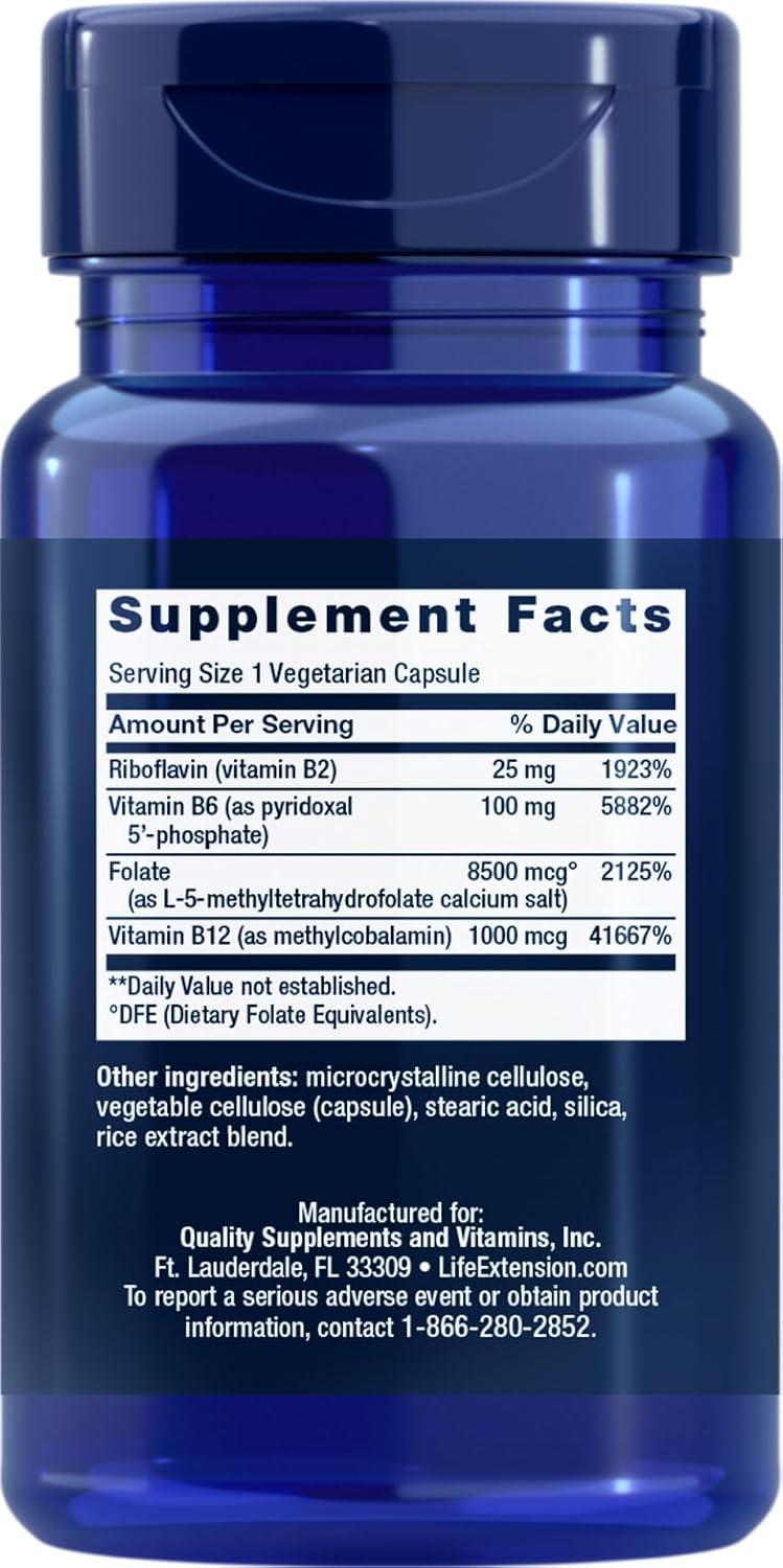 image:imageLife Extension Homocysteine Resist 60 Vegetarian Capsules Pack of 2 Vitamin B2 B6 amp B12 Folate OnceDaily NonGMO GlutenFree60 Count Pack of 2