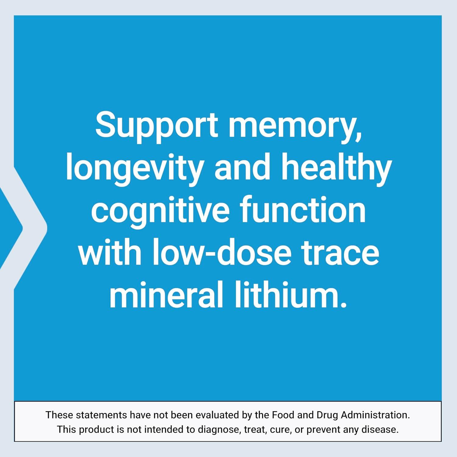 image:imageLife Extension Lithium 1000 mcg Lithium Orotate Helps Maintain Cognitive Function amp Memory LowDose Formula NonGMO GlutenFree Vegetarian 100 CapsulesLithium
