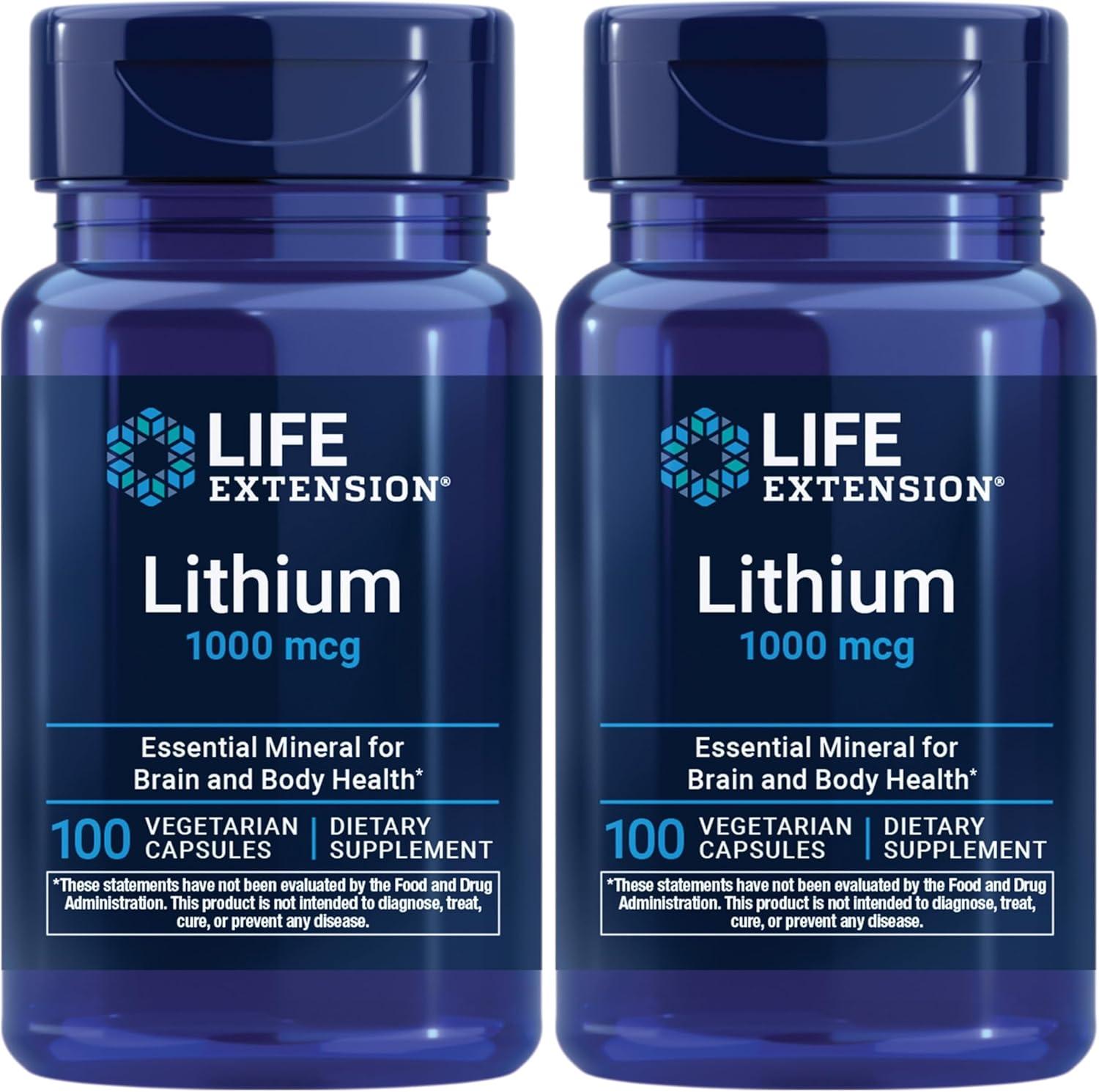 image:imageLife Extension Lithium 1000 mcg Lithium Orotate Helps Maintain Cognitive Function amp Memory LowDose Formula NonGMO GlutenFree Vegetarian 100 CapsulesLithium