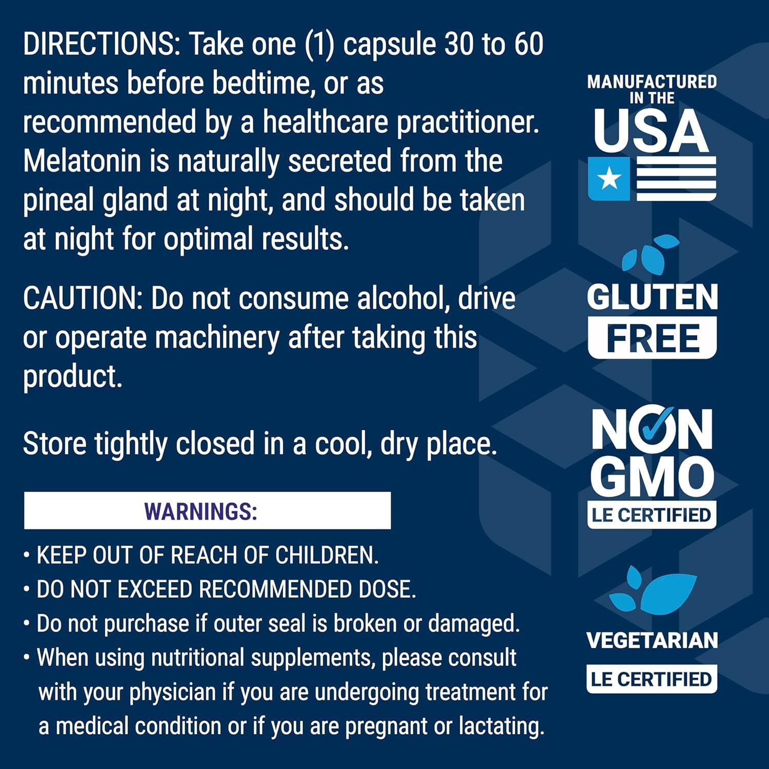 image:imageLife Extension Melatonin 3 mg Optimal Sleep Support Healthy circadian Rhythms Cellular Defense GlutenFree NonGMO Vegetarian 60 Capsules60 Count Pack of 1