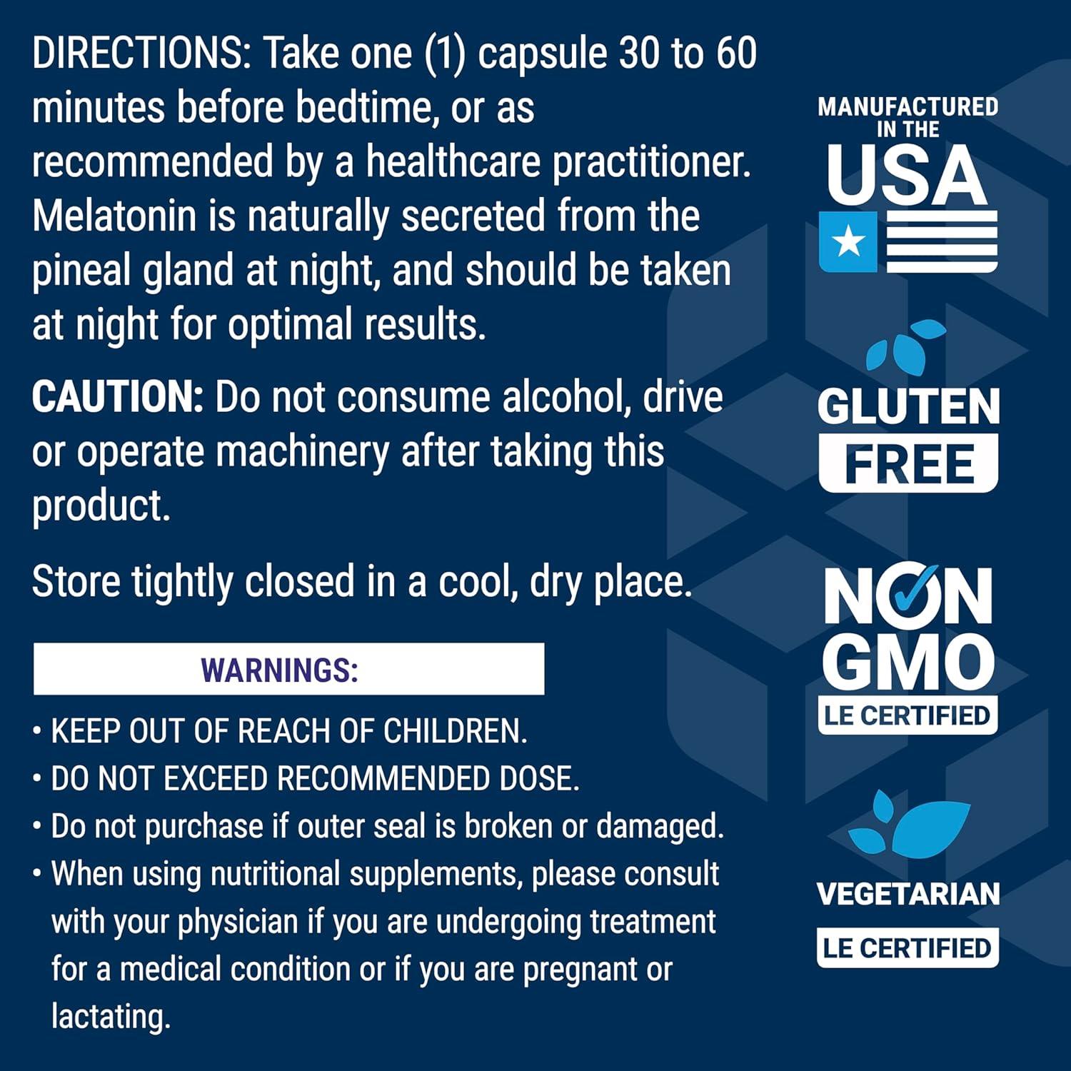 image:imageLife Extension Melatonin 500 mcg Gently Promotes Sleep Low Dose Value Size NonGMO GlutenFree Vegetarian 200 Capsules