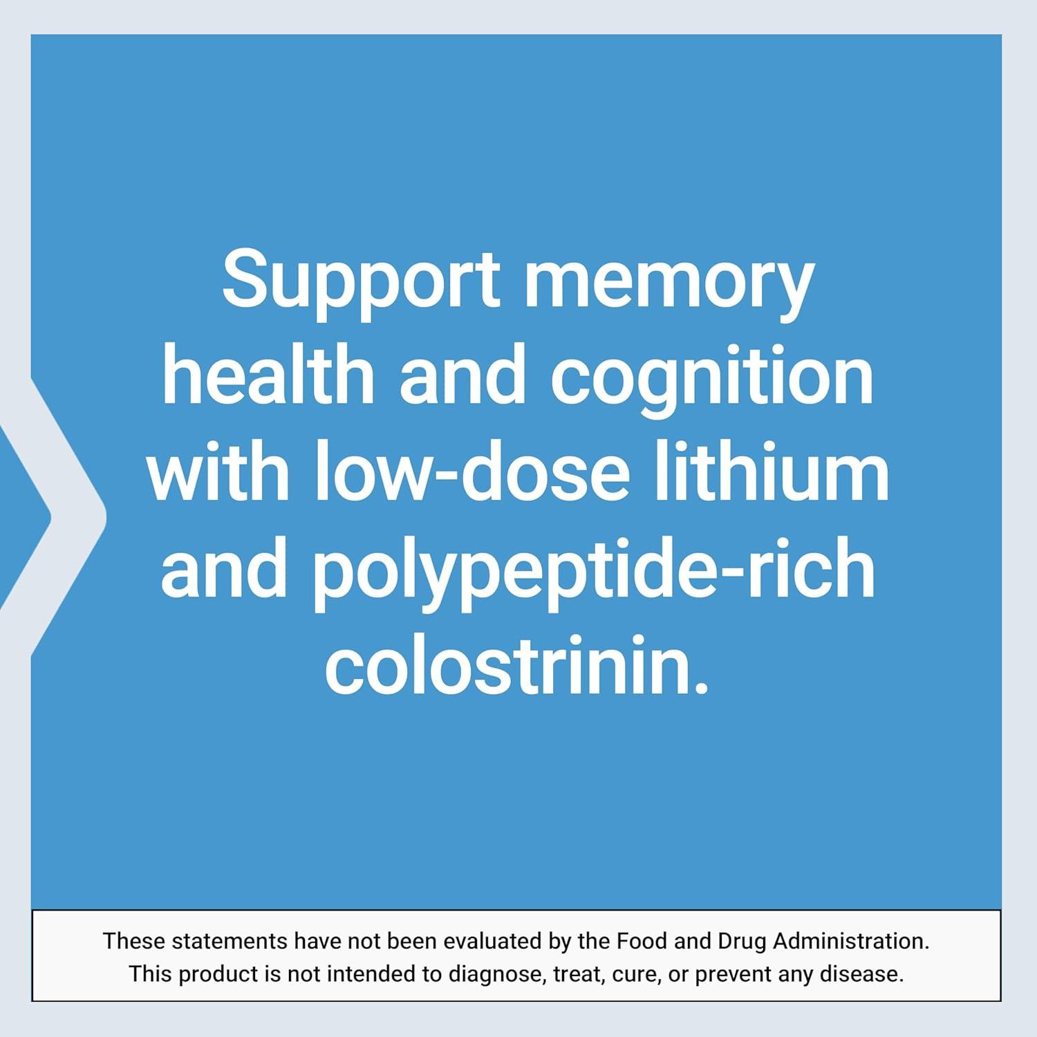image:imageLife Extension Memory Protect Lithium colostrinin Milk peptides Memory and Cognitive Health Support GlutenFree NonGMO 12 colostrininLithium CLi Capsules 24 Lithium Li Capsules