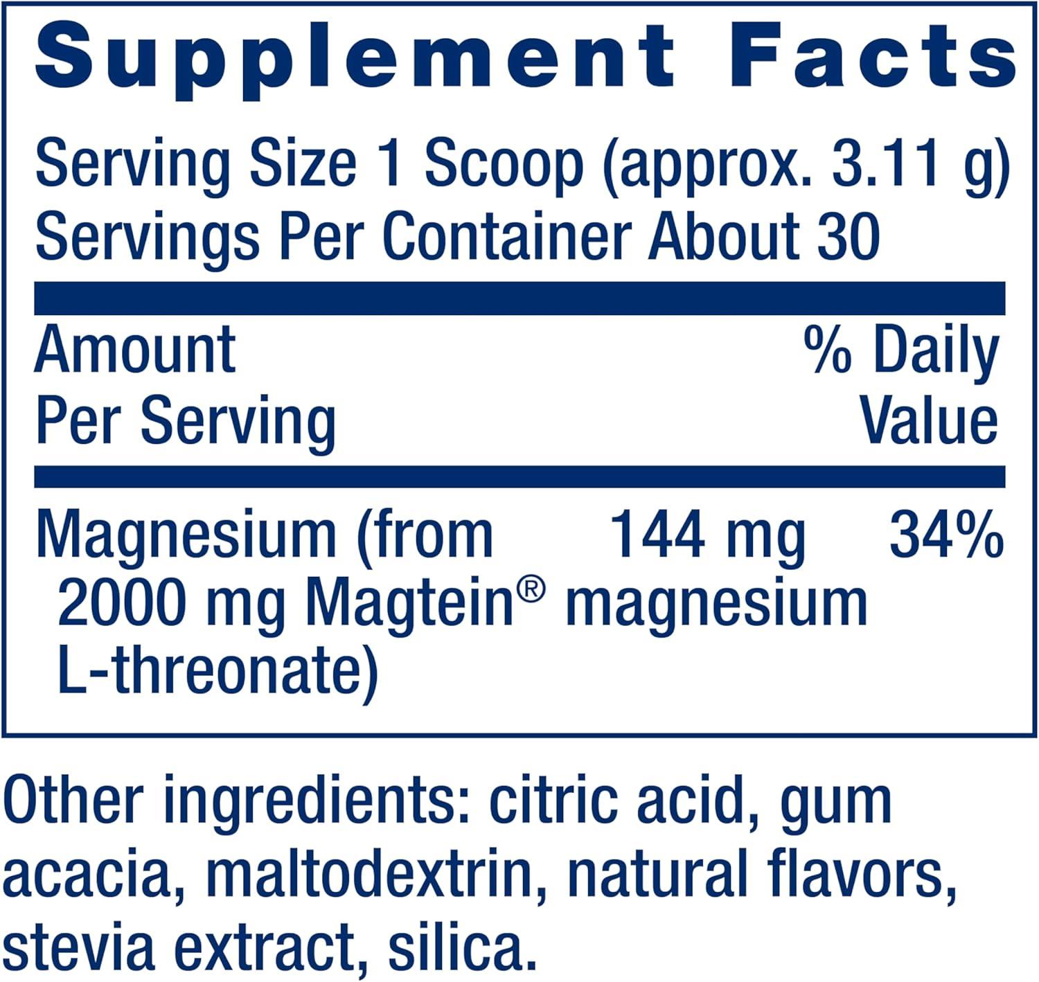 image:imageLife Extension NeuroMag Magnesium LThreonate Powder Tropical Punch UltraAbsorbable Magnesium Supports Memory Focus Cognitive Function amp Mood Gluten free NonGMO Vegetarian 30 Servings329 Ounce Pack of 1