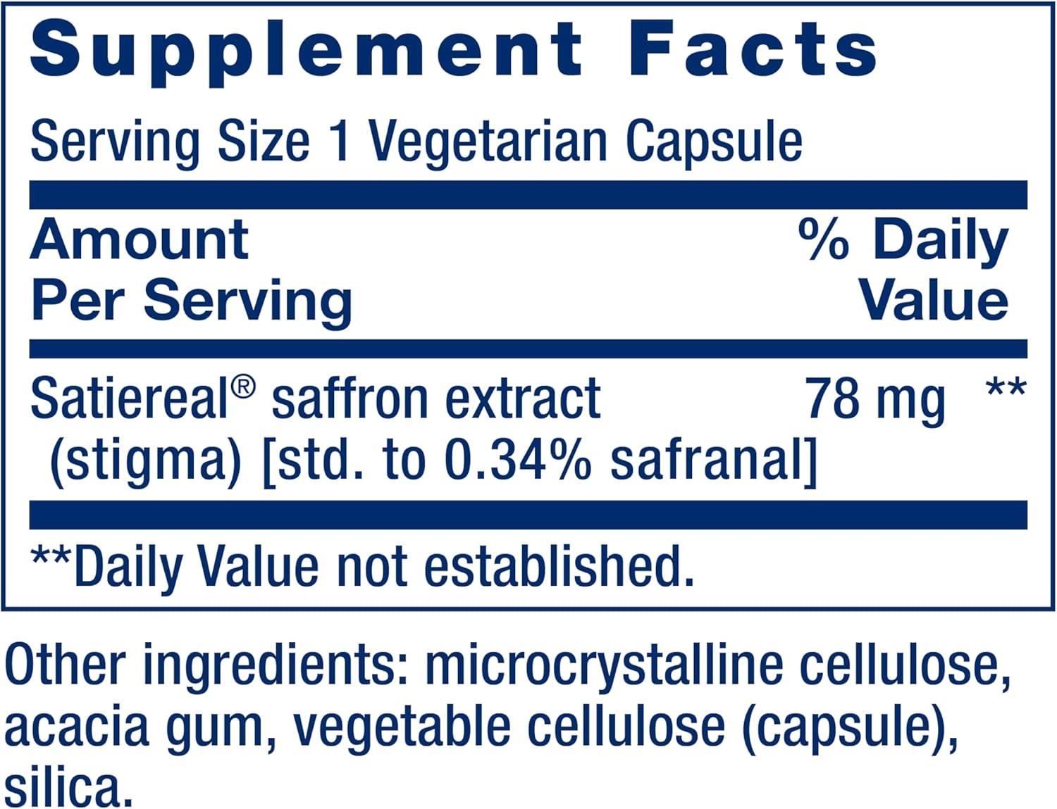 image:imageLife Extension Optimized Saffron Saffron Extract Saffron Supplement That Helps You Fight The urge to Snack NonGMO GlutenFree Vegetarian 60 Vegetarian Capsules60 Count Pack of 1