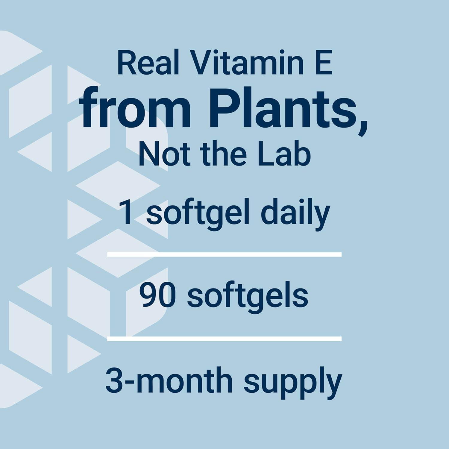 image:imageLife Extension Super Vitamin E 268 mg 400 IU NonSynthetic Vitamin E Supplement Promotes WholeBody Health GlutenFree NonGMO 90 softgels90 Count Pack of 1