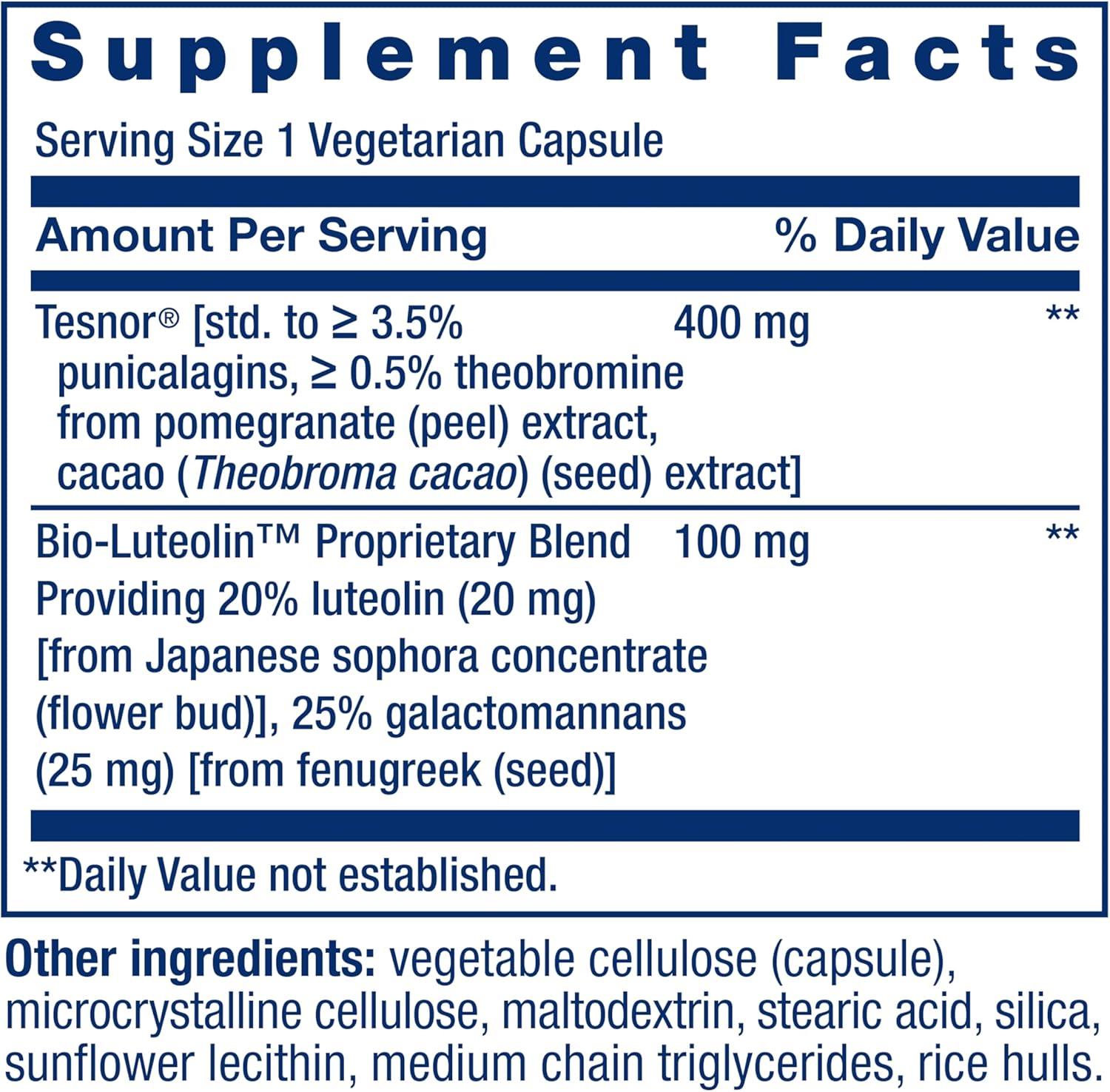 image:imageLife Extension Testosterone Elite Testosterone Supplement Male Health Support Supplement Pomegranate Cacao Luteolin NonGMO GlutenFree Vegetarian 30 Capsules30 Count Pack of 1