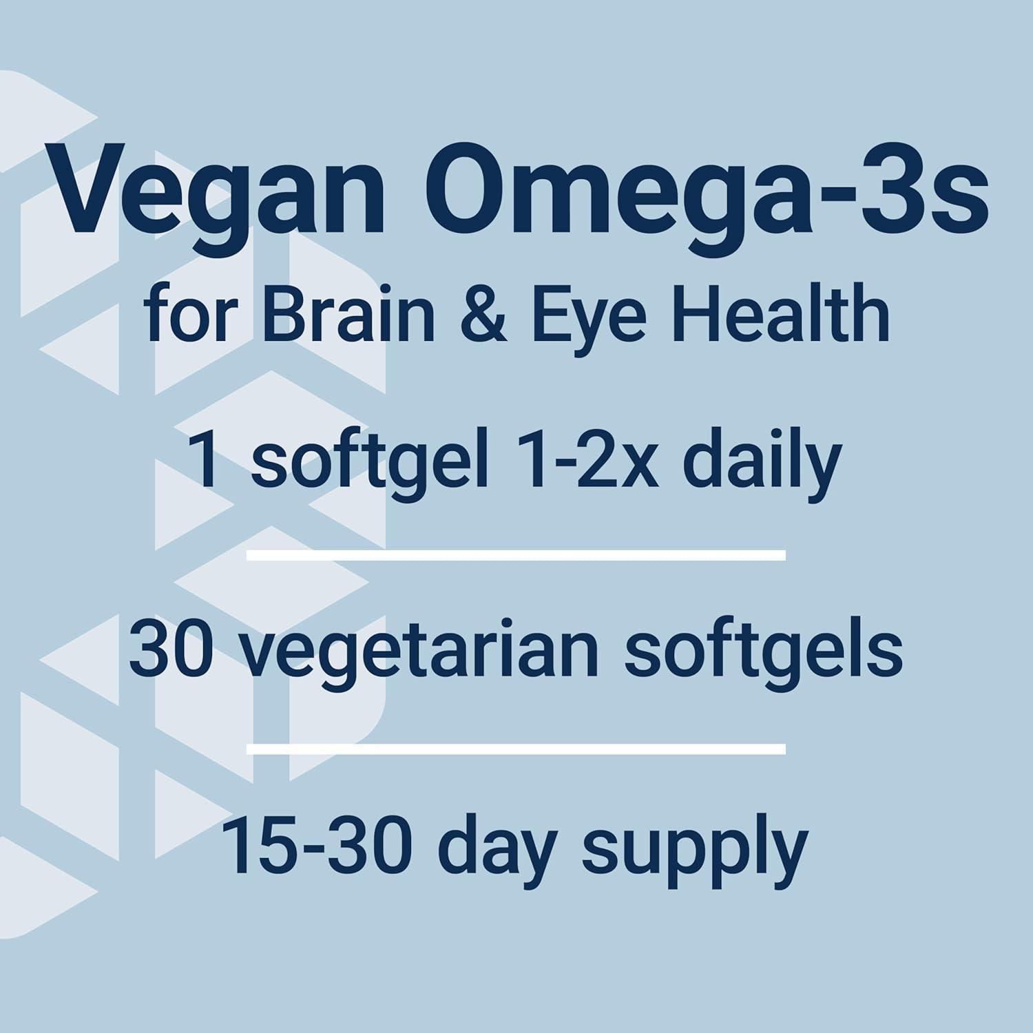 image:imageLife Extension Vegetarian DHA Omega3 from Algae for cognition Mood amp Eye Health GlutenFree NonGMO Vegan 30 softgelsStandard Packaging