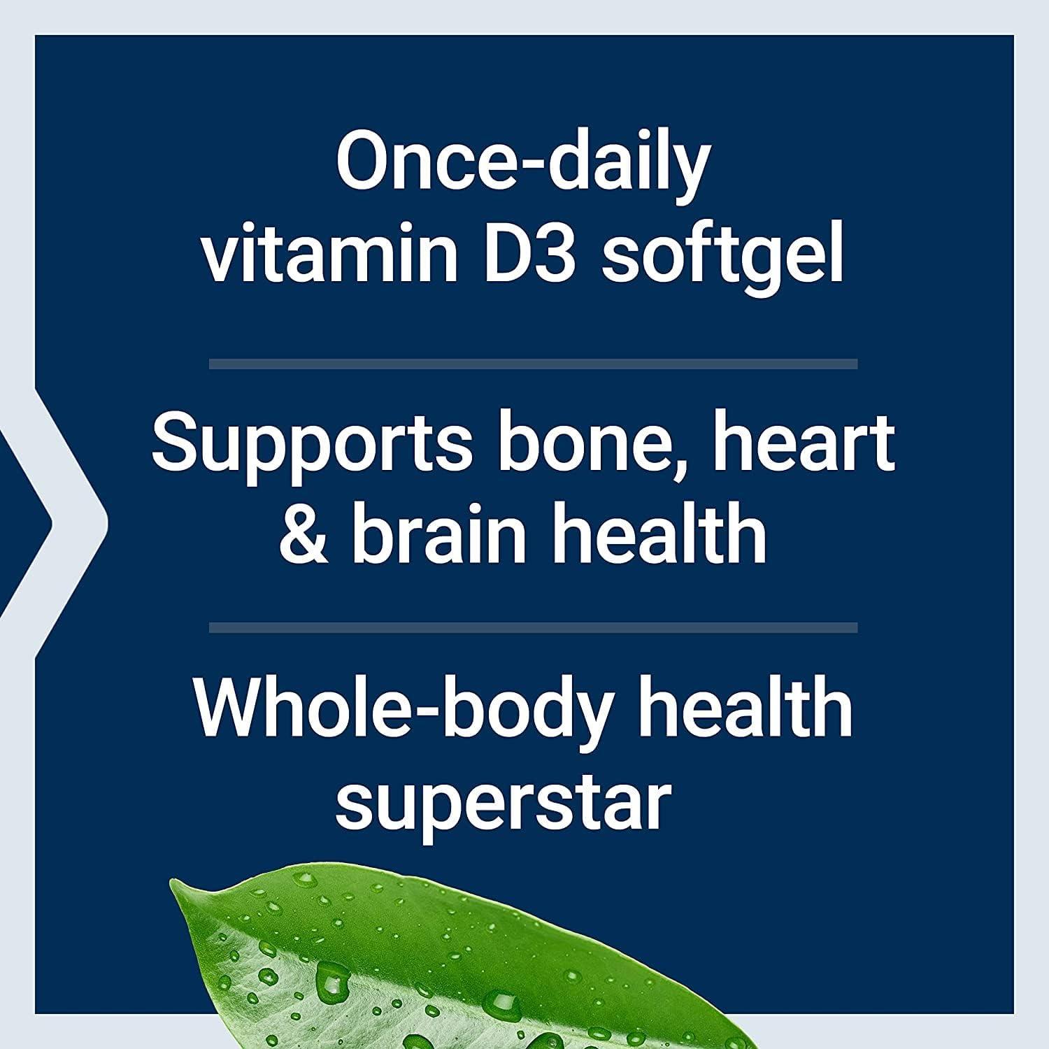 image:imageLife Extension Vitamin D3 125 mcg 5000 IU Bone Health Brain Performance Immune System Support GlutenFree NonGMO Once Daily TwoMonth Supply 60 Softgels60 Count Pack of 2