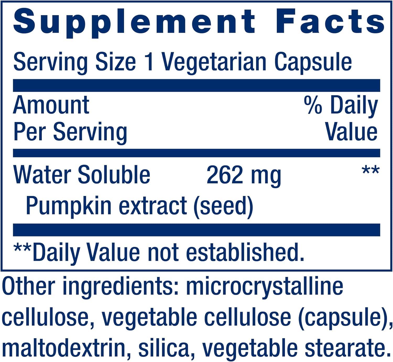 image:imageLife Extension WaterSoluble Pumpkin Seed Extract Promotes Prostate amp Urinary Tract Health Bladder Health Support Men Women GlutenFree NonGMO Vegetarian 60 Capsules60 Count Pack of 1
