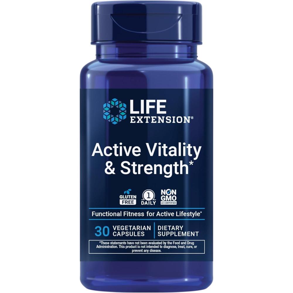 image:imageLife Extension Active Vitality amp Strength Functional Fitness Muscle Health Physical Independence 1Daily NonGMO GlutenFree 30 Capsules