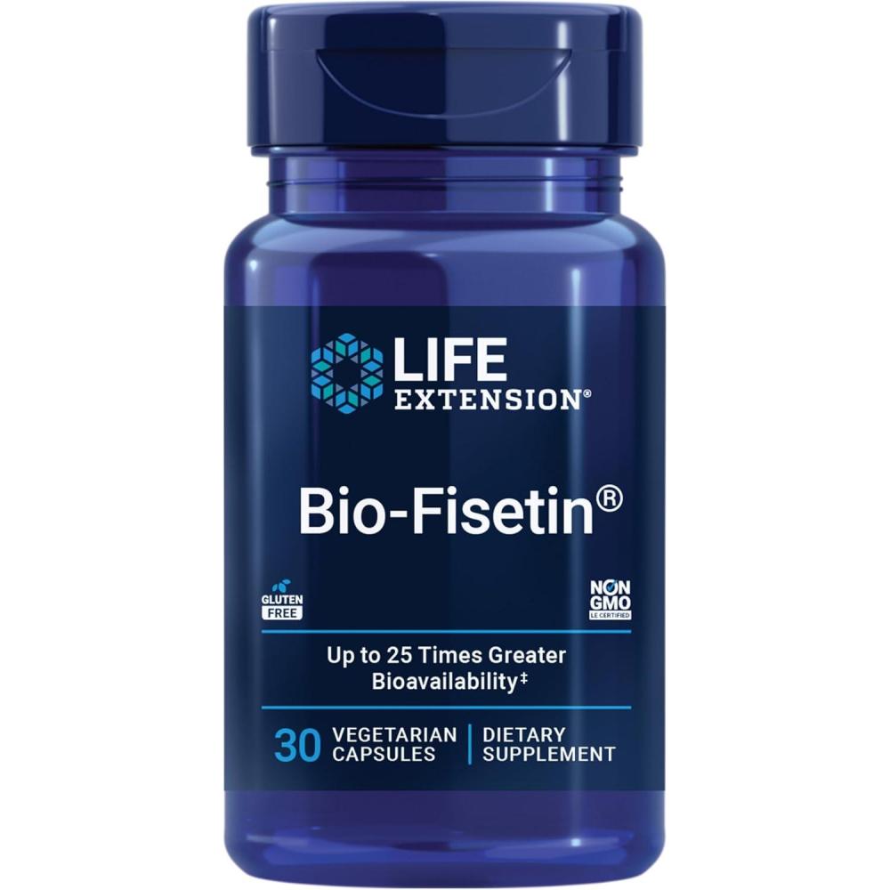 image:imageLife Extension BioFisetin Fisetin galactomannans from Fenugreek Seed Cellular Health Cognitive Health Longevity GlutenFree Vegetarian NonGMO 30 Vegetarian CapsulesBioFisetin