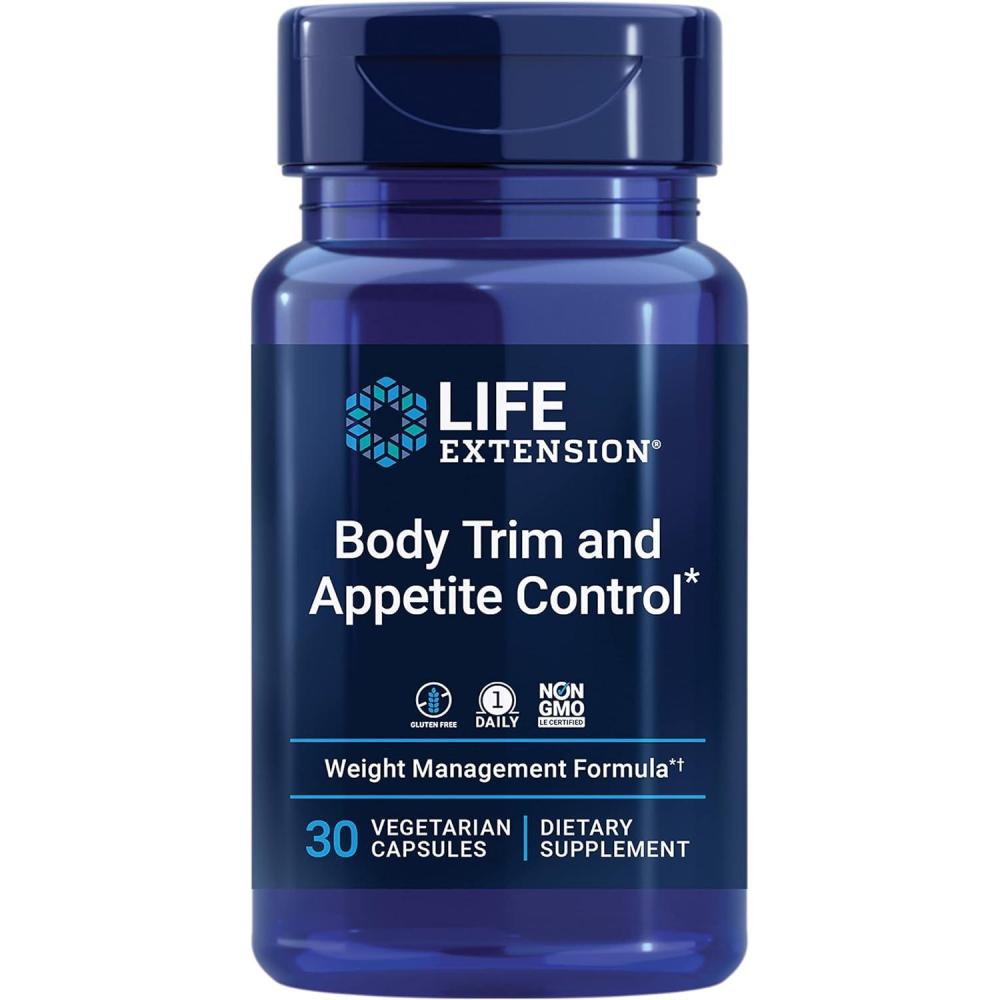 image:imageLife Extension Body Trim and Appetite Control Lemon Verbena Hibiscus Healthy Weight Promotes Satiety Weight Management Gluten Free NonGMO 1Daily Vegetarian 30 Capsules