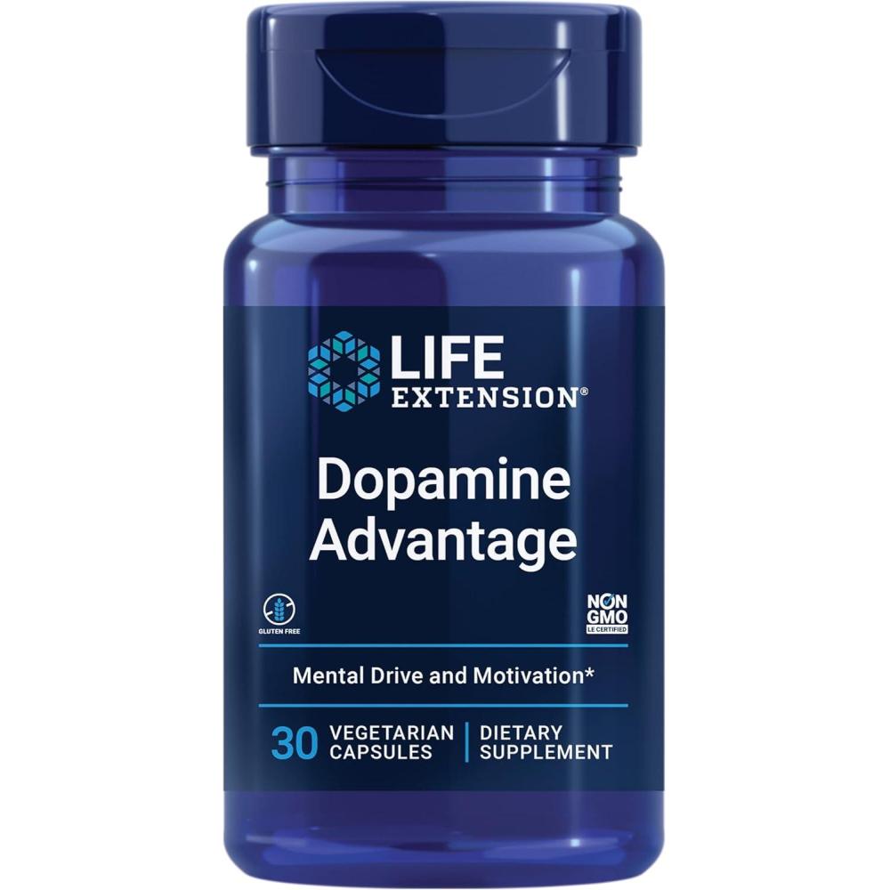 image:imageLife Extension Dopamine Advantage Cognitive Health Mental Sharpness Motivation Vitamin B12 phellodendron bark Powder Gluten Free NonGMO Vegetarian 30 Capsules30 Count Pack of 1