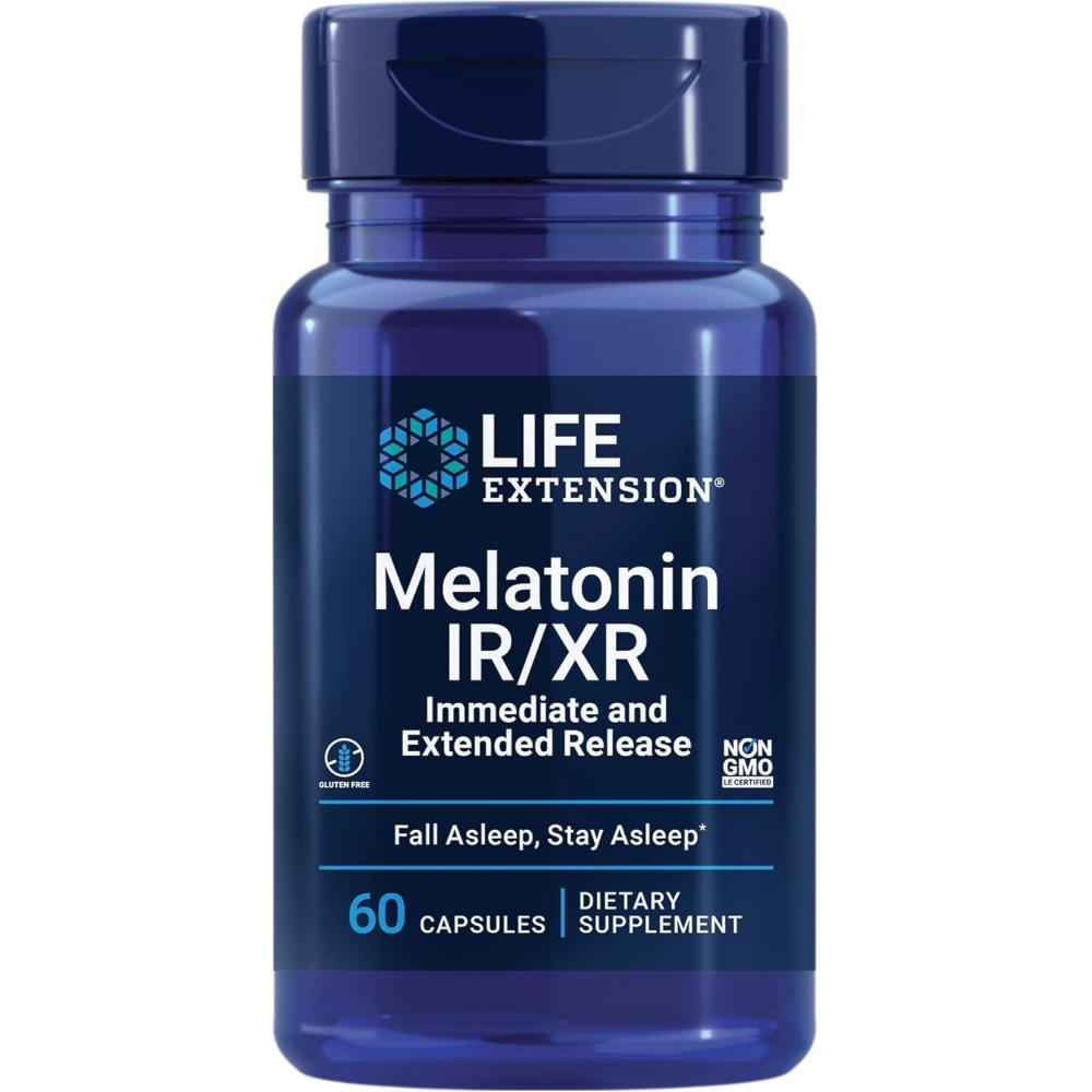 image:imageLife Extension Melatonin IRXR 15 mg immediate and ExtendedRelease Formula for Optimal Sleep Support Healthy circadian Rhythms Cellular Defense GlutenFree NonGMO 60 Capsules60 Count Pack of 1