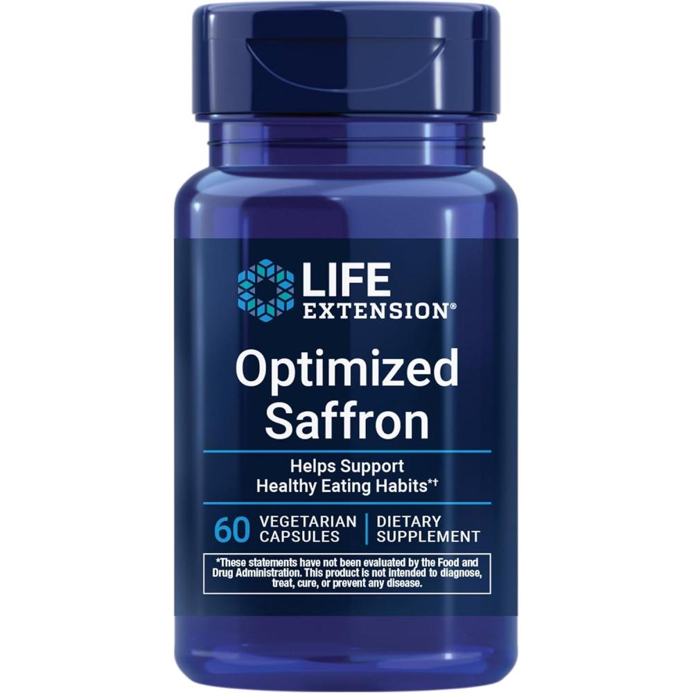 image:imageLife Extension Optimized Saffron Saffron Extract Saffron Supplement That Helps You Fight The urge to Snack NonGMO GlutenFree Vegetarian 60 Vegetarian Capsules60 Count Pack of 1