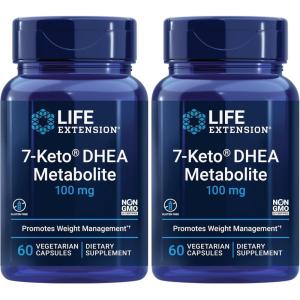 image:imageLife Extension 7Keto DHEA Metabolite  Crank Up Your FatBurning Furnace  NonGMO  GlutenFree  100 Mg  60 Vegetarian Capsules60 Count Pack of 2