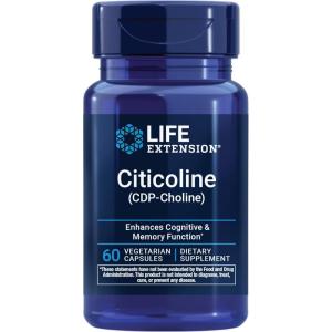 image:imageLife Extension Citicoline CDPCholine  Citicoline Supplement for Brain amp Cognitive Health Focus Attention Memory Function  NonGMO Gluten Free Vegetarian  60 Capsules