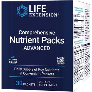 image:imageLife Extension Comprehensive Nutrient Packs Advanced Curcumin Fish Oil multivitamin CoQ10 multis and Supplements 30 onthego Packets GlutenFree NonGMO