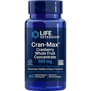 image:imageLife Extension CranMax 500 mg cranberry whole fruit concentrate promotes urinary tract health with powerful antioxidants glutenfree vegetarian nonGMO 60 capsules