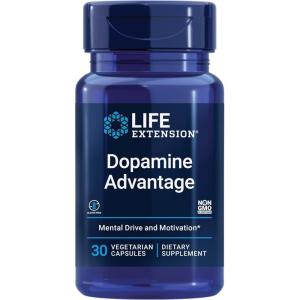 image:imageLife Extension Dopamine Advantage Cognitive Health Mental Sharpness Motivation Vitamin B12 phellodendron bark Powder Gluten Free NonGMO Vegetarian 30 Capsules30 Count Pack of 1