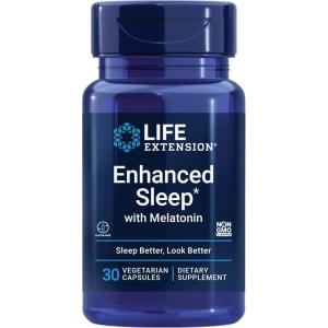 image:imageLife Extension Enhanced Sleep with Melatonin  Melatonin Sleep Supplement for Restful Sleep and Healthy Skin amp More  GlutenFree NonGMO Vegetarian  30 Capsules