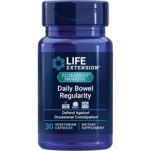 image:imageLife Extension FLORASSIST Daily Bowel Regularity  Bifidobacterium lactis HN019  Clinically Studied Probiotic for Occasional Constipation  GlutenFree NonGMO  30 Vegetarian Capsules