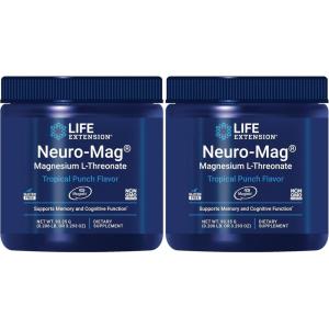 image:imageLife Extension NeuroMag Magnesium LThreonate Powder Tropical Punch  UltraAbsorbable Magnesium  Supports Memory Focus Cognitive Function amp Mood  Gluten free NonGMO Vegetarian 30 Servings329 Ounce Pack of 2