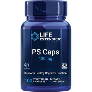 image:imageLife Extension PS Caps phosphatidylserine for Cognitive Performance GlutenFree NonGMO Vegetarian 100 Capsules