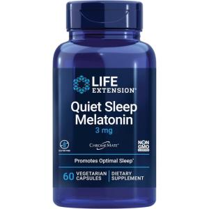image:imageLife Extension Quiet Sleep Melatonin  ImmediateRelease Melatonin Supplement with Vitamin C B12 and Inositol  For Restful Sleep amp Hormone Balance  GlutenFree NonGMO  60 Capsules